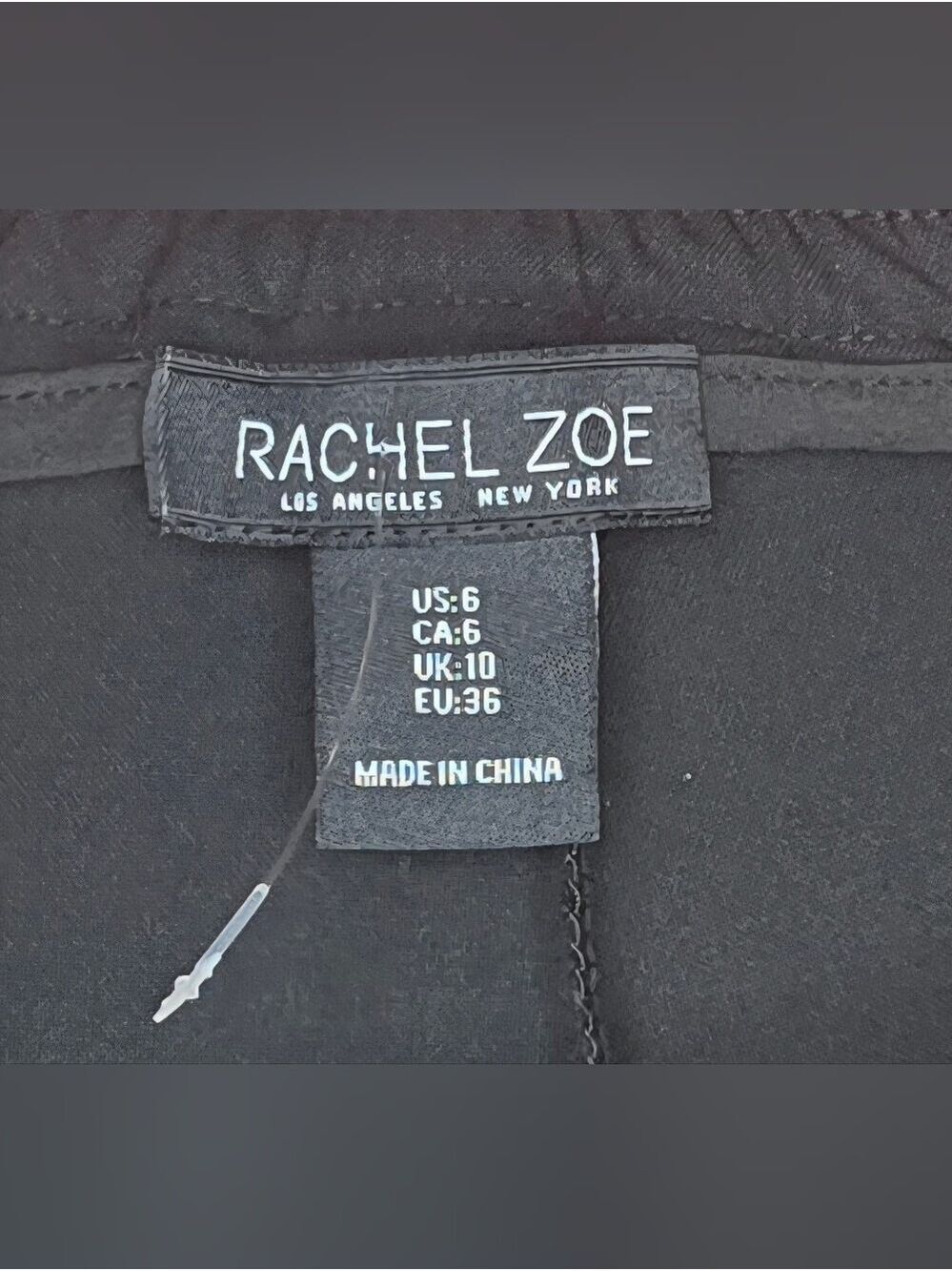 Rachel Zoe NWOT Black Ankle Pants Quiet Luxury Office Siren Minimalist Size 6 - Picture 9 of 10